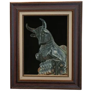 تابلو فرش دستباف مدل سر ستون تخت جمشید کد 123