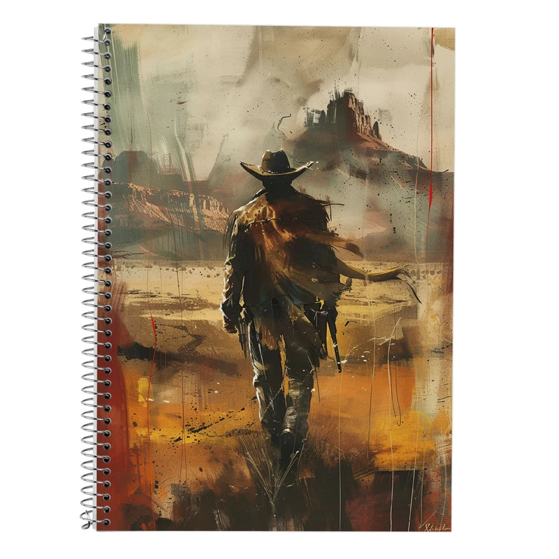 دفتر زبان 50 برگ مدوپد مدل سه خط طرح رد دد red dead کد DF13543