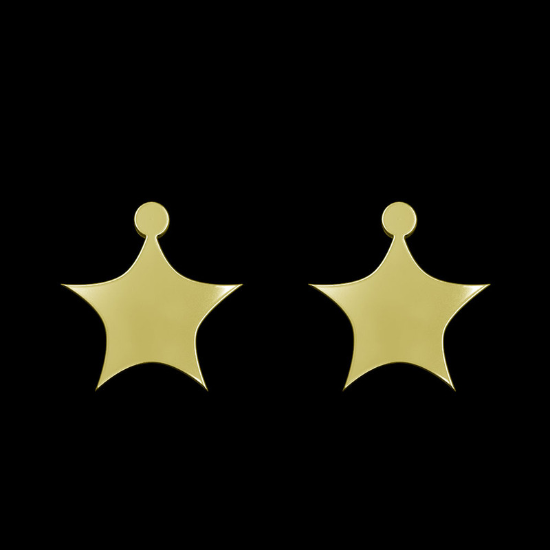 گوشواره طلا 18 عیار زنانه مدوپد مدل ستاره کد GA1-15344