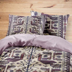 سرویس روتختی مدوپد طرح قالیچه بلوچ طاووسی مدل C-balouch46 یک نفره 4 تکه