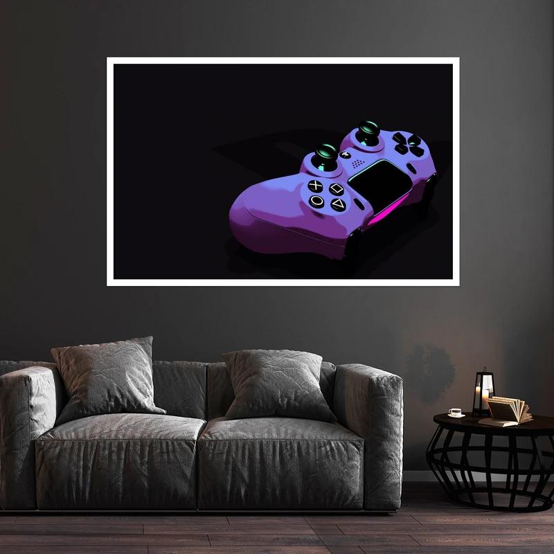 تابلو بکلیت طرح دسته بازی مدل DY1061 فریم سفید