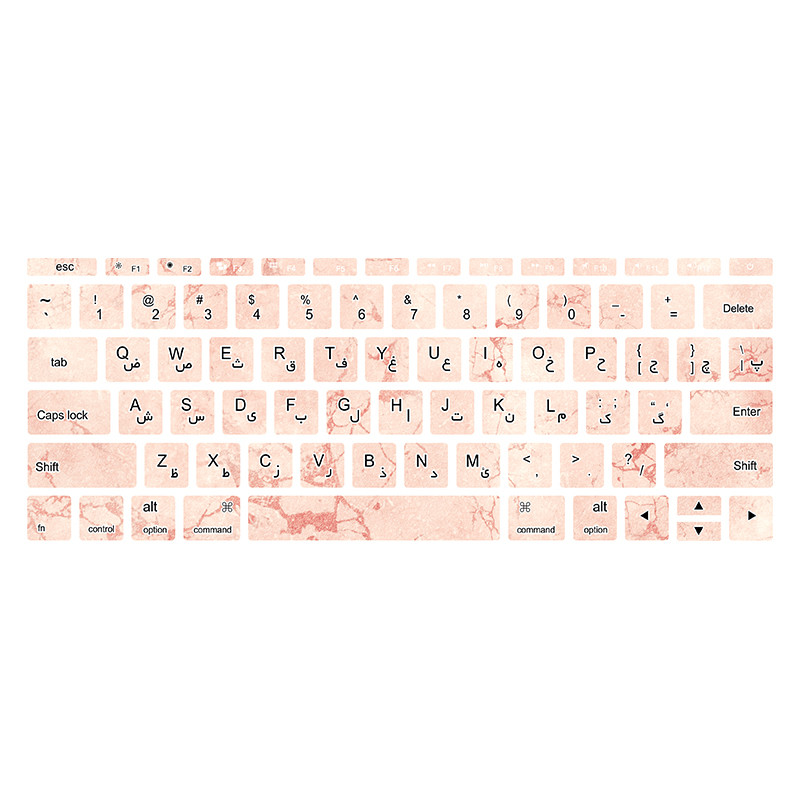برچسب کیبورد فارسی طرح marble147 مناسب برای مک بوک پرو 12 اینچ 2015-2017