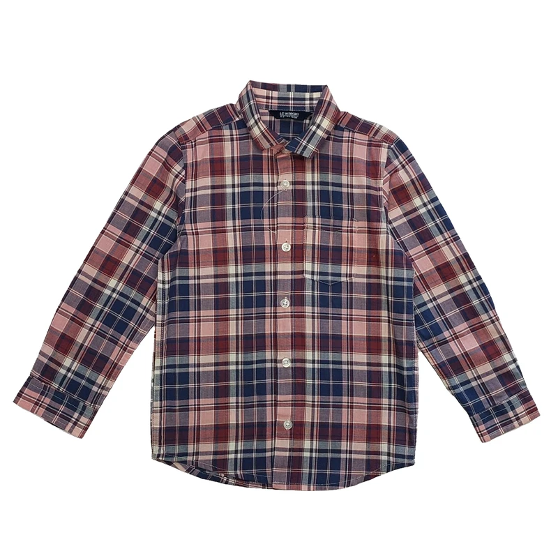 پیراهن آستین بلند یقه برگردان پسرانه ال سی وایکیکی کد 6200