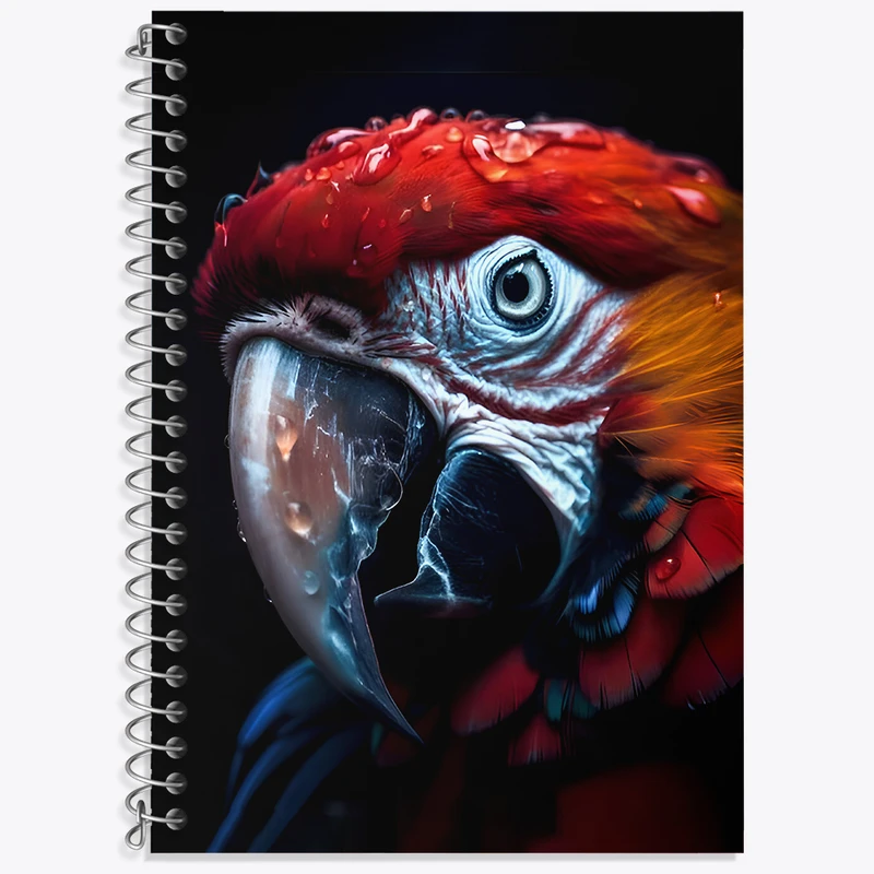 دفتر زبان 50 برگ خندالو مدل سه خط طرح طوطی کد N5590