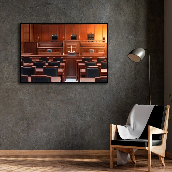 تابلو بکلیت طرح دادگاه مدل B-D2394 فریم مشکی