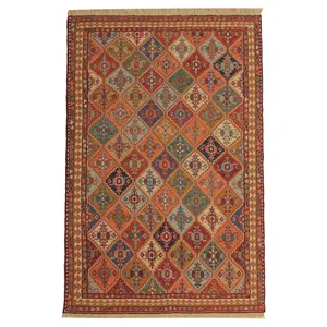 گلیم دستباف دو متری طرح سوزنی کد 643