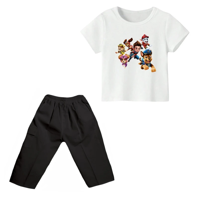 ست تی شرت و شلوارک پسرانه مدل سگ نگهبان کد ۱۱