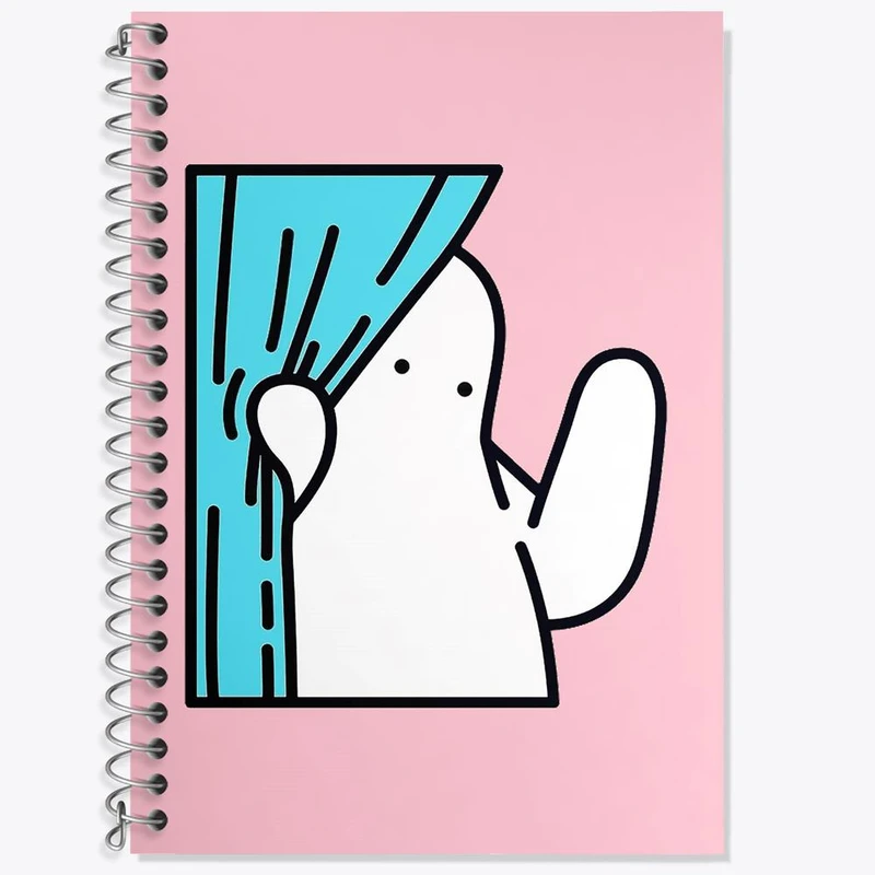 دفتر زبان 50 برگ خندالو مدل سه خط طرح تنبل خسته کد 29430