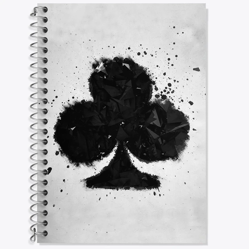 دفتر زبان 50 برگ خندالو مدل دو خط طرح شبدر سیاه انیمه بلک کلاور Black Clover کد 11734