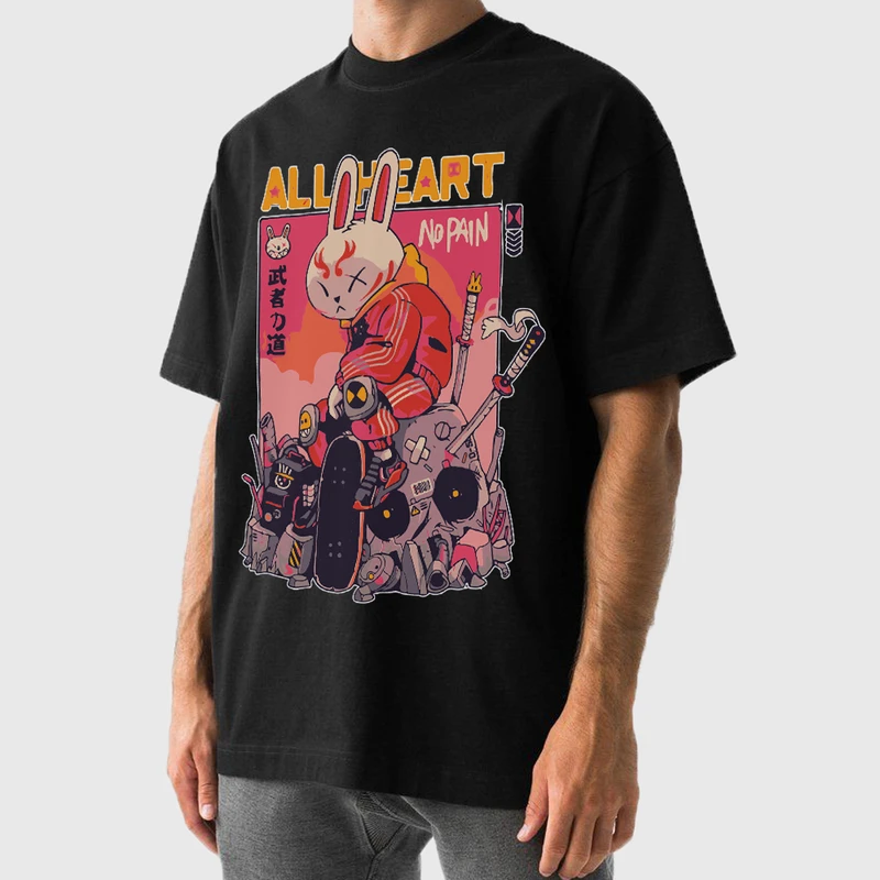 تی شرت آستین کوتاه مردانه مدل ژاپن استایل اسکیت ربیت کد anm542