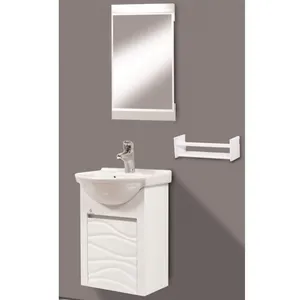 ست کابینت و روشویی بومرنگ مدل پلاس به همراه آینه و باکس