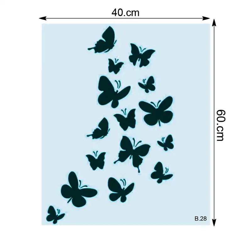 شابلون طرح پروانه کد B28