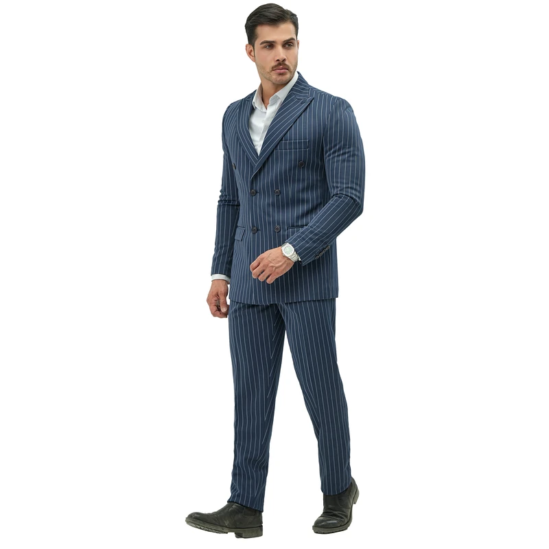 عکس شماره 2 : کت و شلوار مردانه مدل دبل برس کد 3070