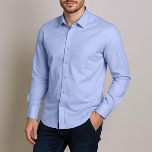 پیراهن آستین بلند یقه برگردان مردانه دیجی استایل اسنشیال مدل 04