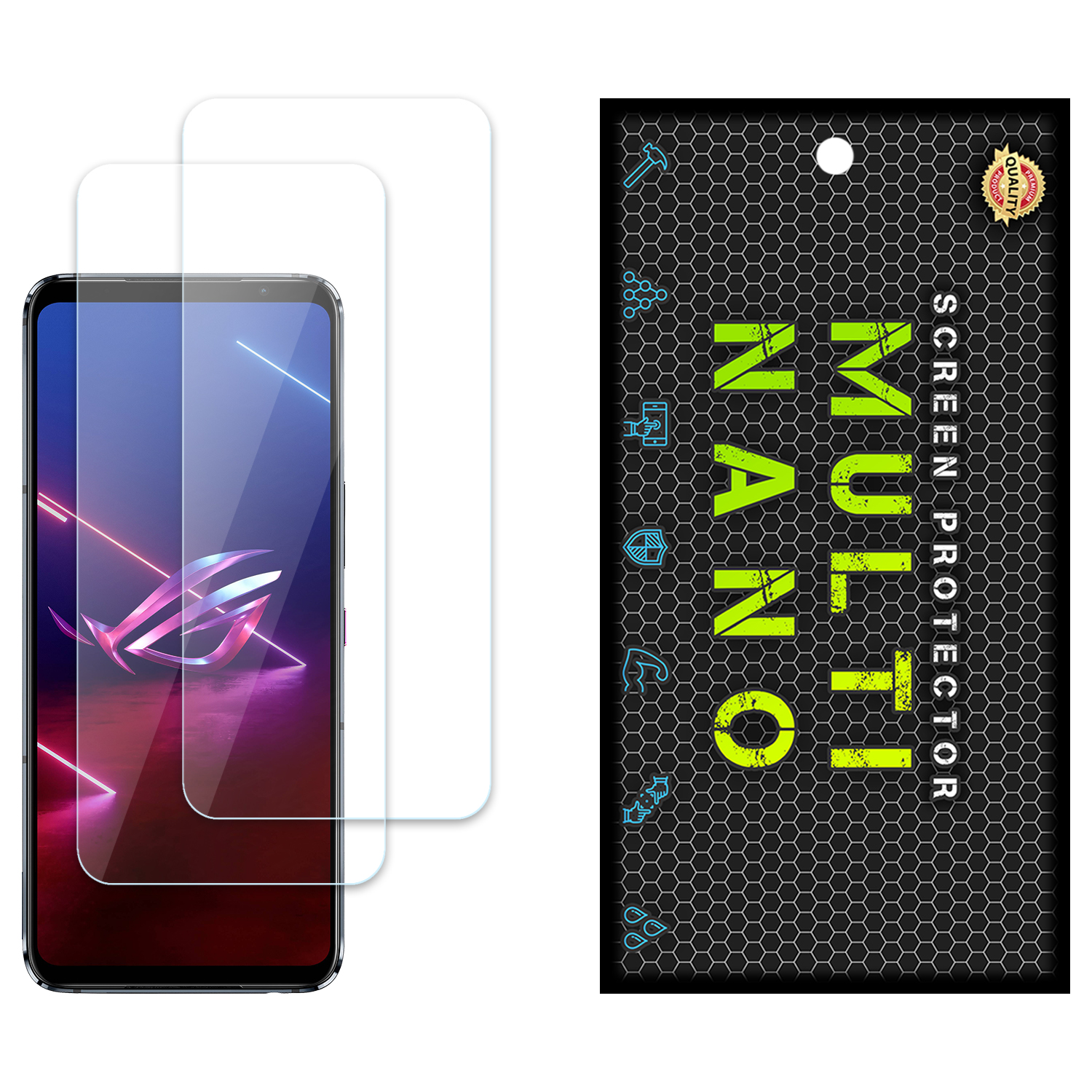 محافظ صفحه نمایش مولتی نانو مدل X-S2N مناسب برای گوشی موبایل ایسوس ROG Phone 5S / ZS676KS بسته دو عددی