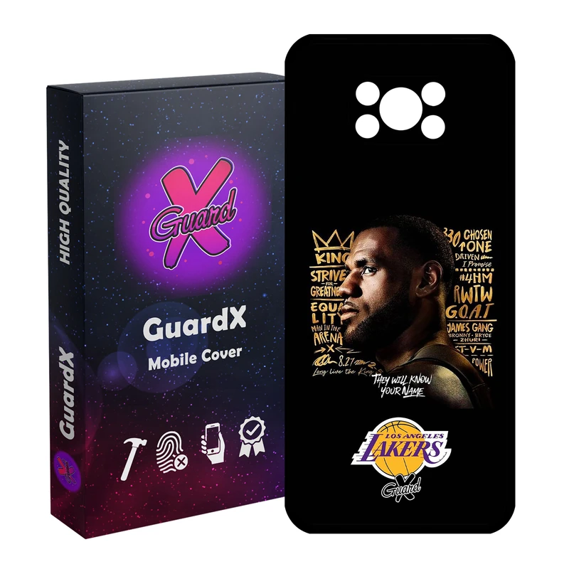کاور گارد ایکس طرح Lebron James مدل Glass10120 مناسب برای گوشی موبایل شیائومی Poco X3 Pro