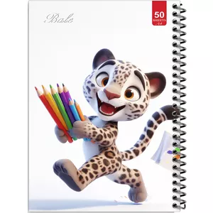 دفتر نقاشی 50 برگ انتشارات بله طرح ببری کوچولو و مداد رنگی کد A4-L330
