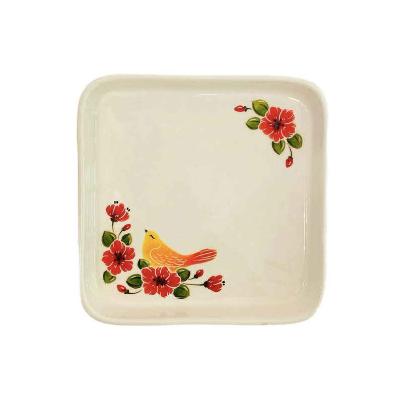 ست چایخوری تک نفره مدل گل و مرغ