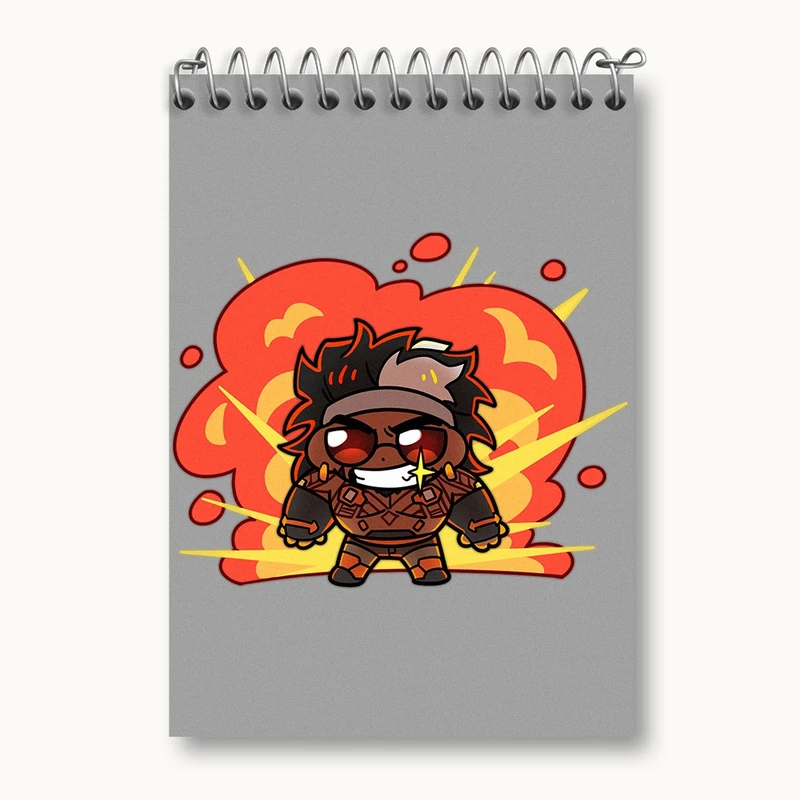 دفتر یادداشت 50 برگ خندالو مدل بازی اورواچ (Overwatch) کد 31625