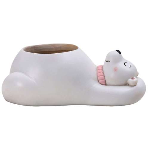 گلدان دکوگل طرح خرس سفید مدل DG027