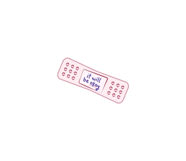 استیکر لپ تاپ لولو طرح چسب زخم همه چی خوب خواهد شد کد 548