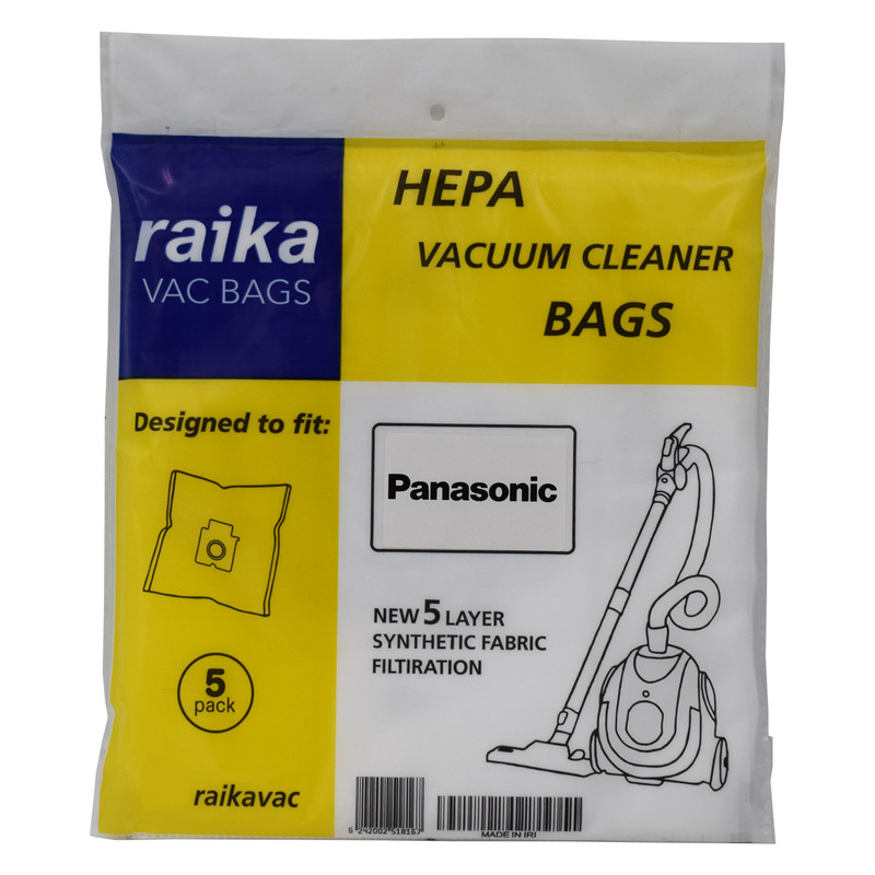 پاکت جاروبرقی رایکا مدل 0012بسته 5 عددی مناسب جاروبرقی پاناسونیک