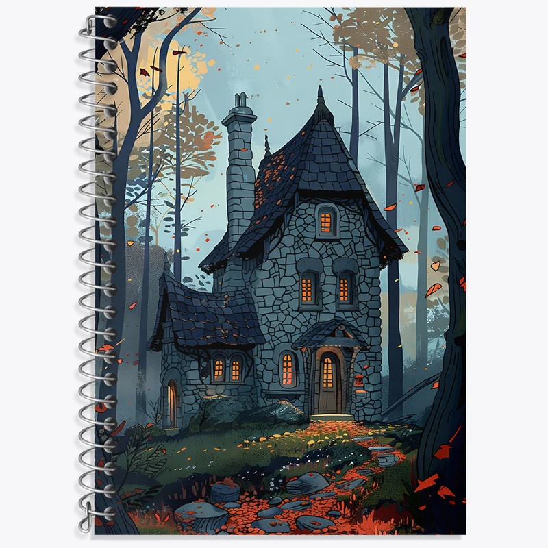 دفتر لغت 50 برگ خندالو طرح خانه ی جنگلی کد N5625