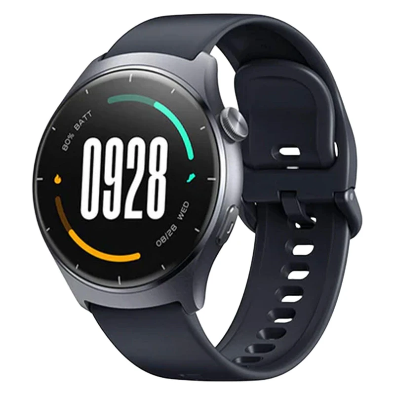 ساعت هوشمند میبرو مدل Watch Lite 3 مناسب برای ورزش، روزمره، رسمی، دارای قابلیتهای صفحه نمایش رنگی و لمسی، قابلیت مکالمه از طریق بلوتوث، بند چرم، فرم صفحه دایره