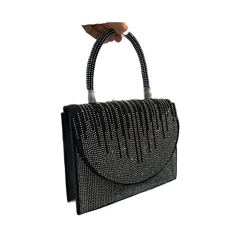 کیف مجلسی زنانه مدل تک دسته نگین کریستال