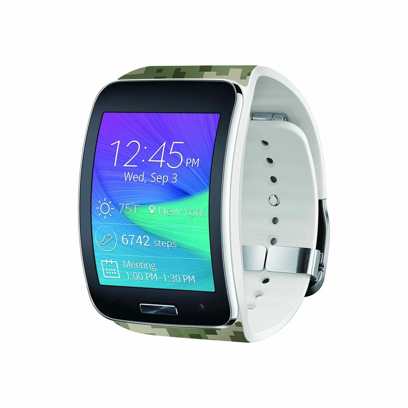 برچسب ماهوت طرح Army_Green_Pixel مناسب برای ساعت هوشمند سامسونگ Galaxy Gear S