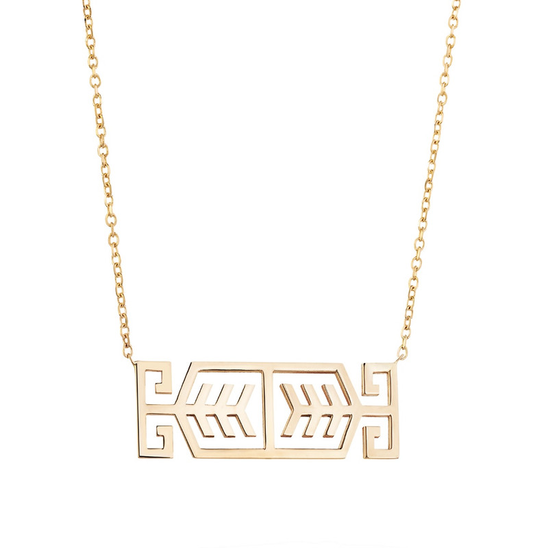 گردنبند طلا 18 عیار زنانه با زنجیر حلقهای (فلامینگو) گالری طلا لئا مدل سُهر