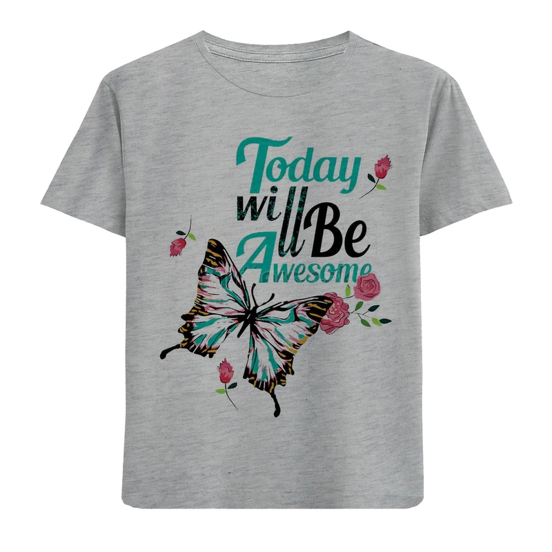 تی شرت بچگانه مدل پروانه F386