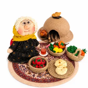 عروسک پارچه ای مدل ننه جون نان پز اجاق