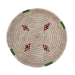 سینی حصیری مدل گلدار کد 008