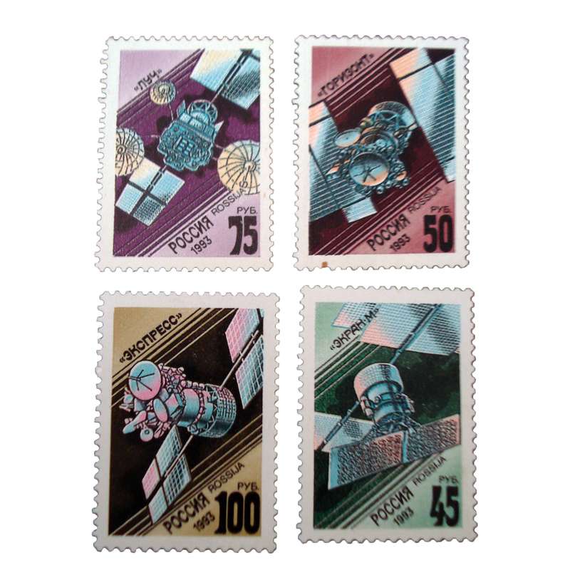 تمبر یادگاری مدل فضایی کد bc-1960 مجموعه 4 عددی