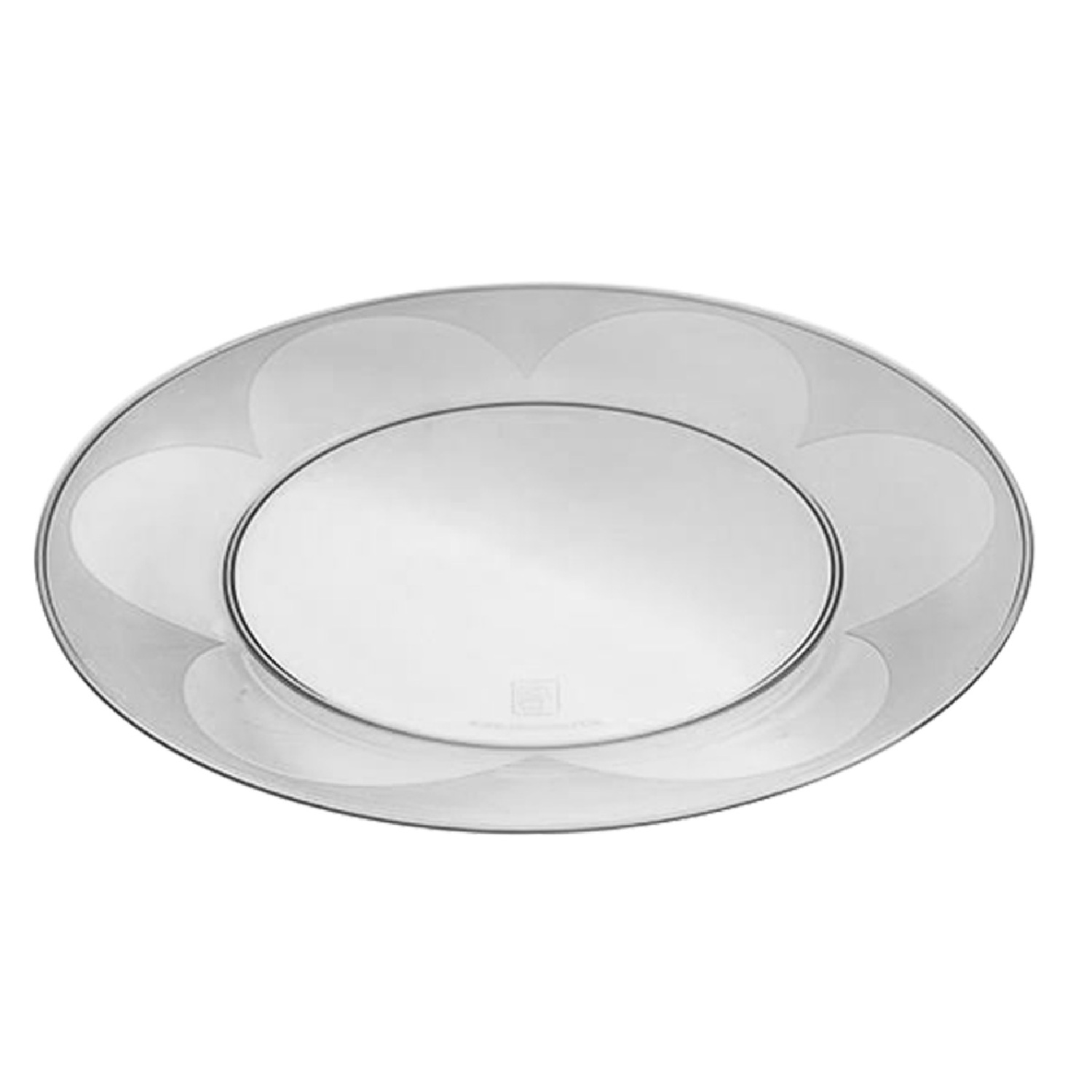 بشقاب یکبار مصرف کوشا مدل بشقاب میوه خوری گرد نگین کد N0201 بسته 6 عددی