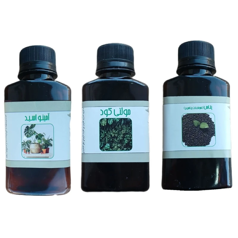 کود مایع امینو اسید و پتاس و مولتی کود مدل life drop حجم 110 میلی لیتر بسته 3 عددی 