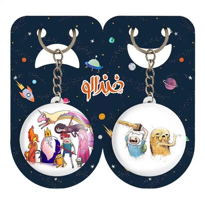 جاکلیدی خندالو مدل جیک و فین وقت ماجراجویی Adventure Time کد 2085020859 مجموعه 2 عددی