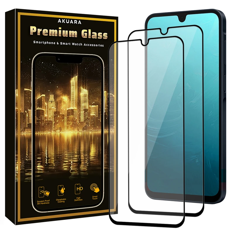 محافظ صفحه نمایش آکوآرا مدل Premium FLL2 مناسب برای گوشی موبایل شیائومی Redmi 15C 4G بسته دو عددی