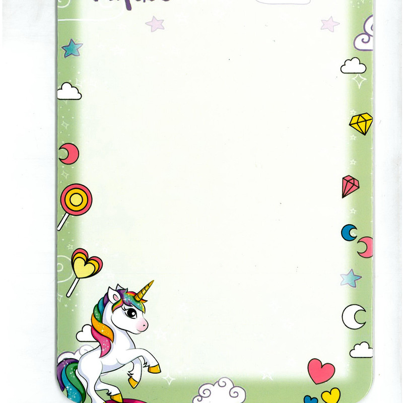 تخته وایت برد طرح اسب تک شاخ کد 002 سایز 24×16 سانتی متر