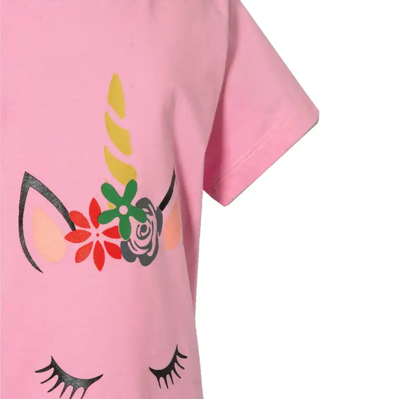 تی شرت آستین کوتاه دخترانه مدل MD3-AS5341