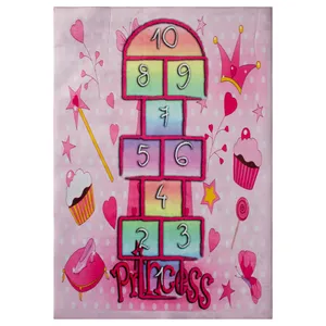 فرش ماشینی جانگل مدل Hopscotch کد 3D-1023