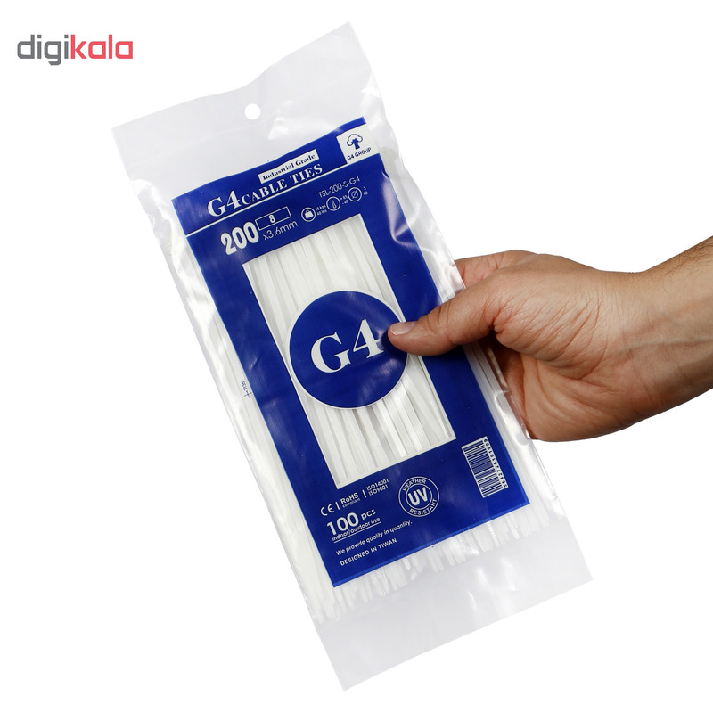 بست کمربندی جی فور مدل G4-200x3.6 بسته 100 عددی