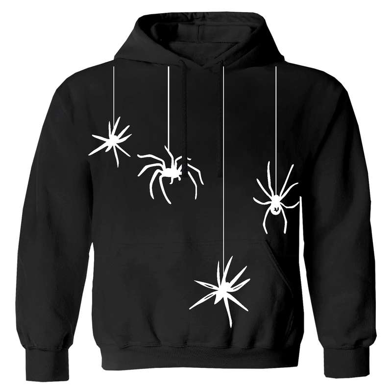 هودی پسرانه مدل عنکبوت W31 رنگ مشکی 