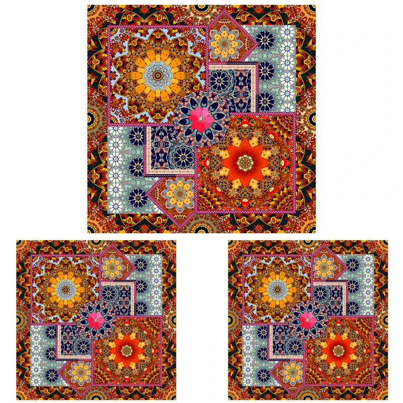 ست رومیزی سه تکه طرح چهل تکه کد 9974