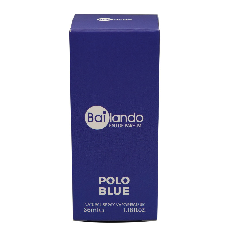 عطر جیبی مردانه بایلندو مدل POLO BLUE با رایحه خنک حجم 35 میلی‌لیتر