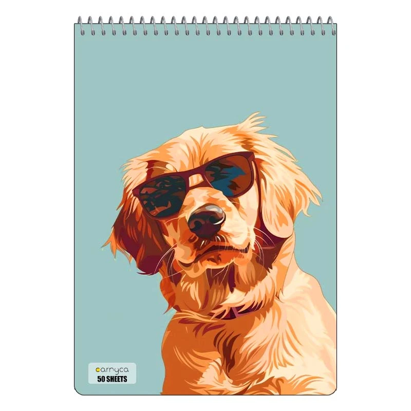 دفتر نقاشی 50 برگ سیمی کارنیکا طرح سگ Dog کد 38968