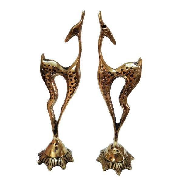 دکوری برنجی مدل غزال کد S_4146 مجموعه 2 عددی