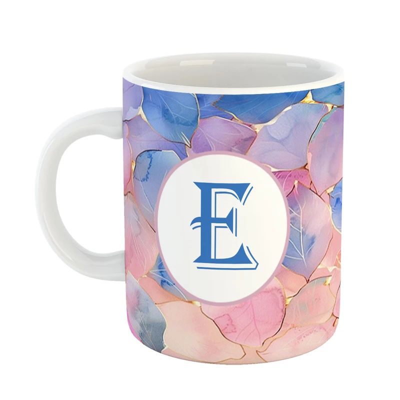 ماگ پادآفرین مدل فانتزی طرح حرف E کد 24