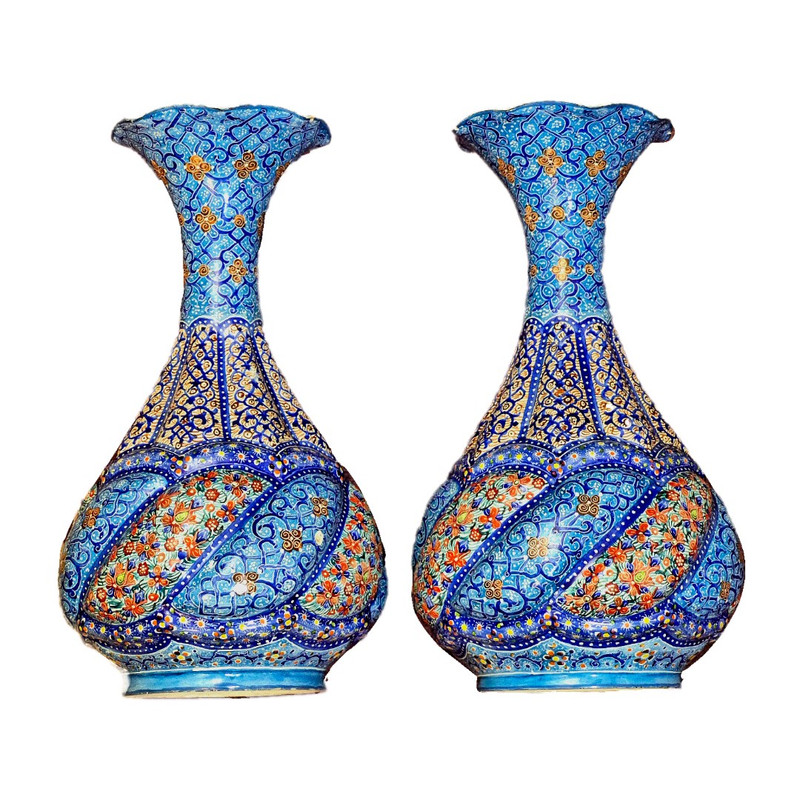 گلدان میناکاری مدل یاقوت مجموعه دو عددی